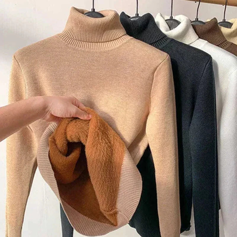 🎁New Year Sale-50% OFF🎁Winter Fleece Thick Knitted Bottoming Sweater(Buy 2 Free Shipping Today!)