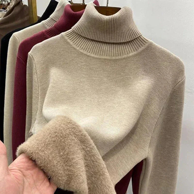 🎁New Year Sale-50% OFF🎁Winter Fleece Thick Knitted Bottoming Sweater(Buy 2 Free Shipping Today!)