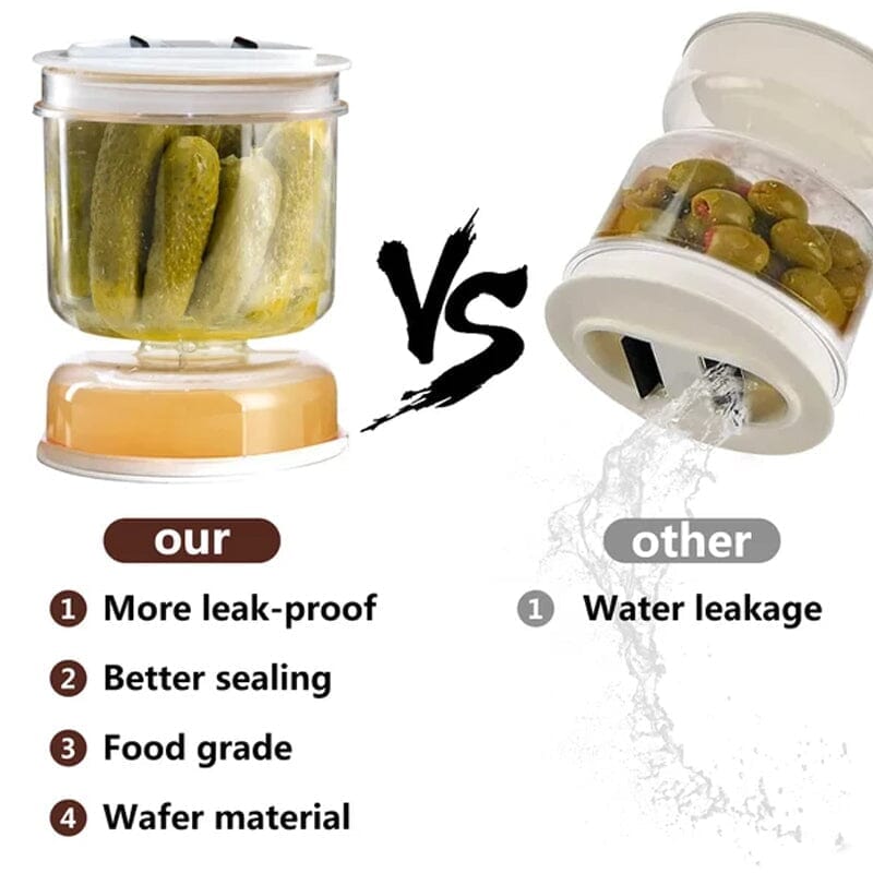 🔥2023 Hot Sale🔥Pickle and Olives Jar Container with Strainer