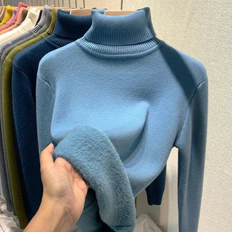 🎁New Year Sale-50% OFF🎁Winter Fleece Thick Knitted Bottoming Sweater(Buy 2 Free Shipping Today!)