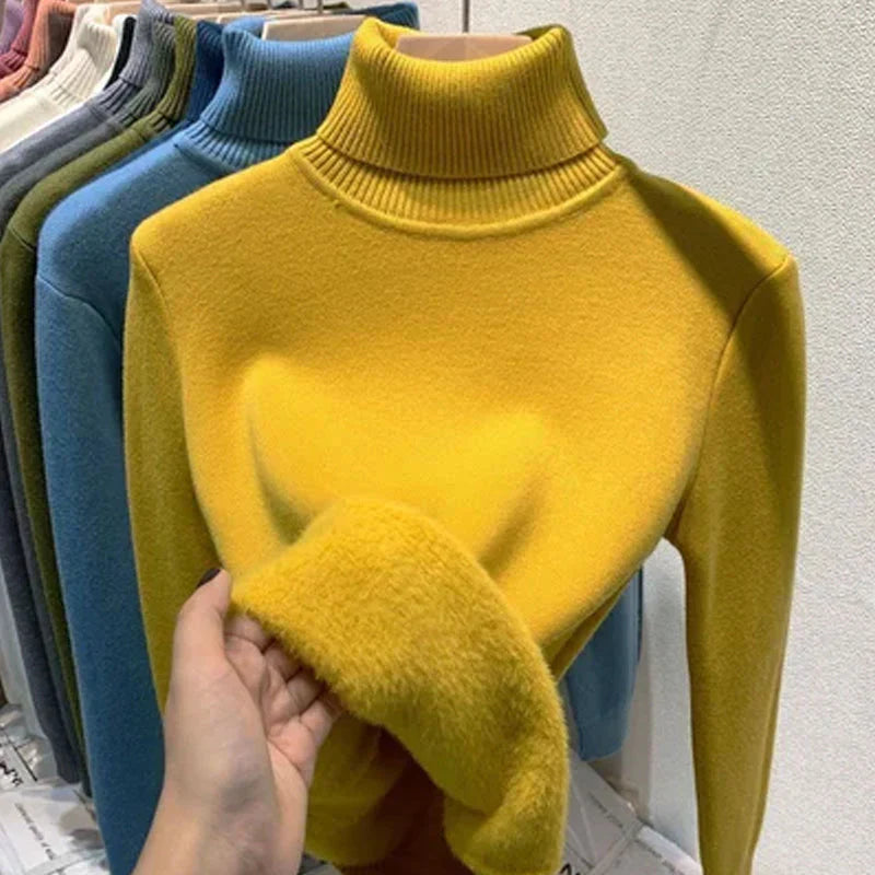 🎁New Year Sale-50% OFF🎁Winter Fleece Thick Knitted Bottoming Sweater(Buy 2 Free Shipping Today!)