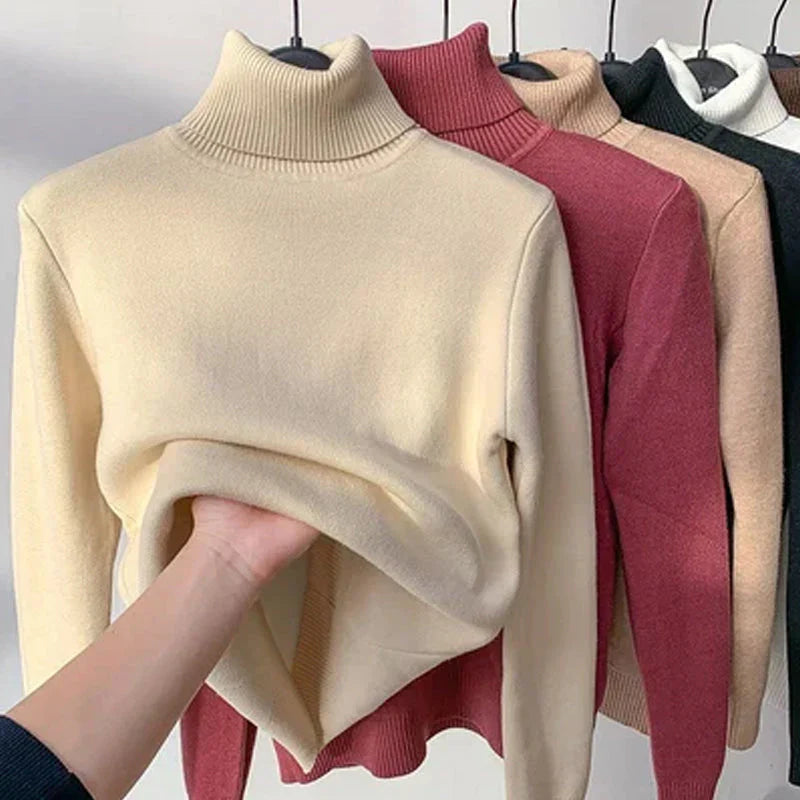 🎁New Year Sale-50% OFF🎁Winter Fleece Thick Knitted Bottoming Sweater(Buy 2 Free Shipping Today!)