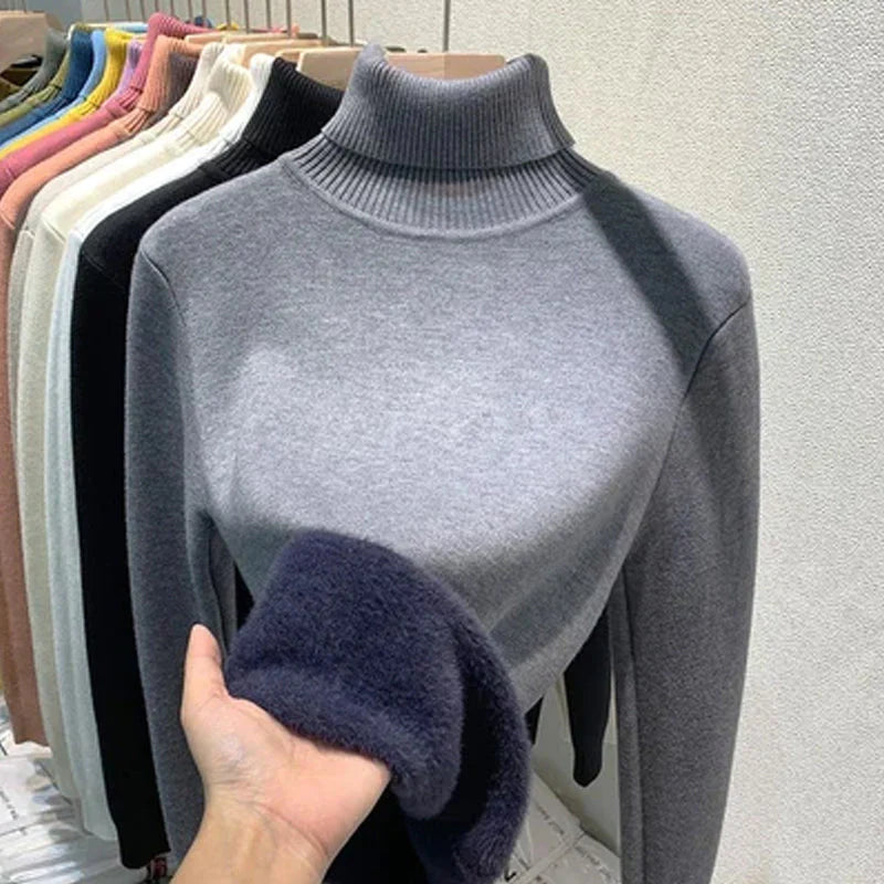 🎁New Year Sale-50% OFF🎁Winter Fleece Thick Knitted Bottoming Sweater(Buy 2 Free Shipping Today!)
