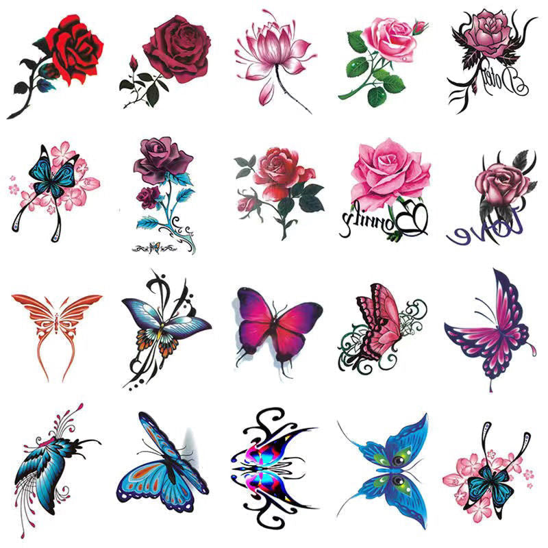 Trendy 3D Tattoo Stickers 50 PCS
