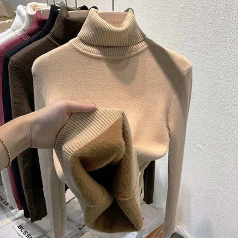 🎁New Year Sale-50% OFF🎁Winter Fleece Thick Knitted Bottoming Sweater(Buy 2 Free Shipping Today!)