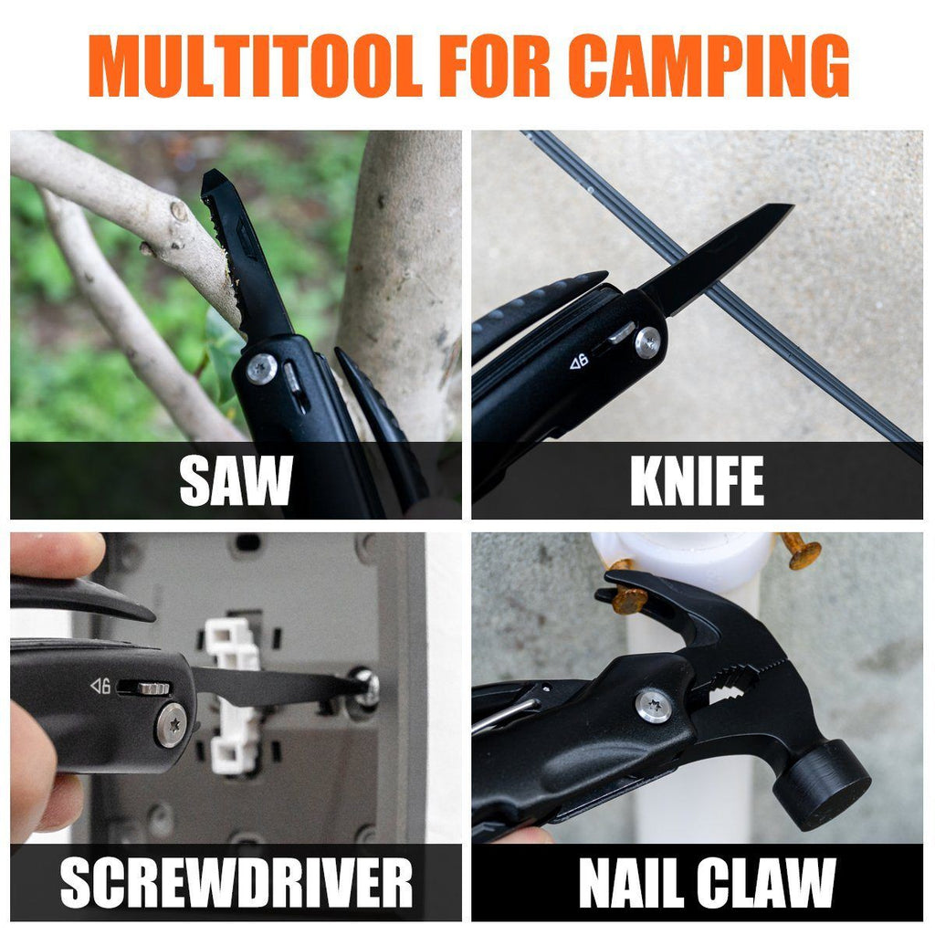 Saker Multi-Functional 12 in 1 Mini Hammer Camping Gear Survival Tool