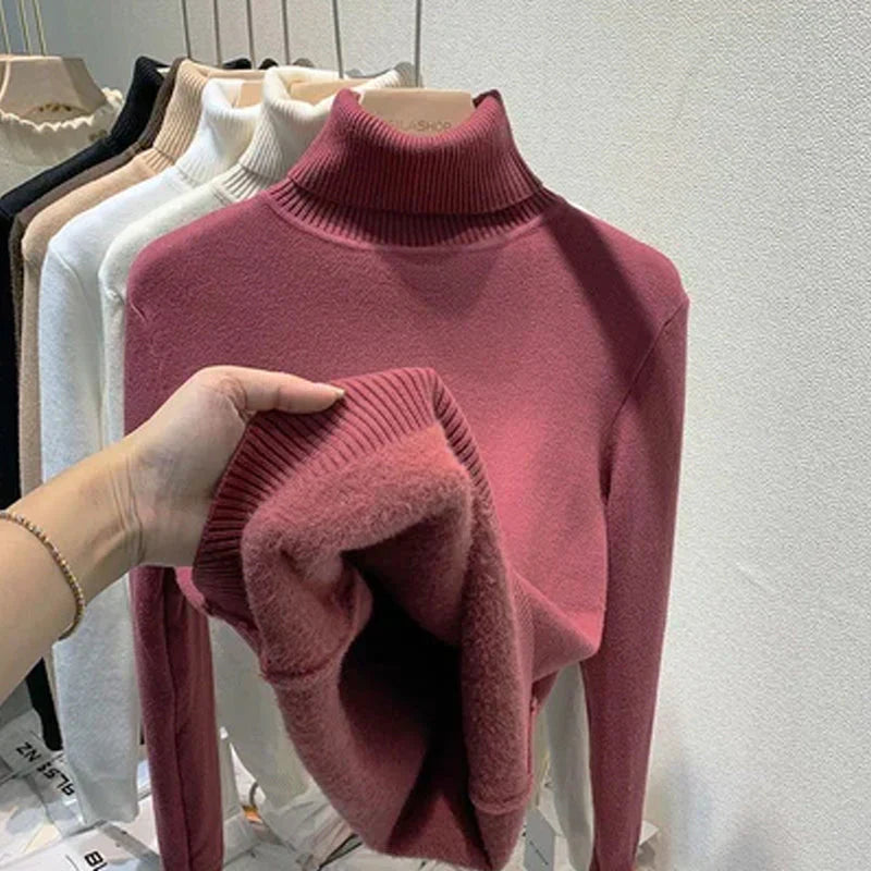 🎁New Year Sale-50% OFF🎁Winter Fleece Thick Knitted Bottoming Sweater(Buy 2 Free Shipping Today!)