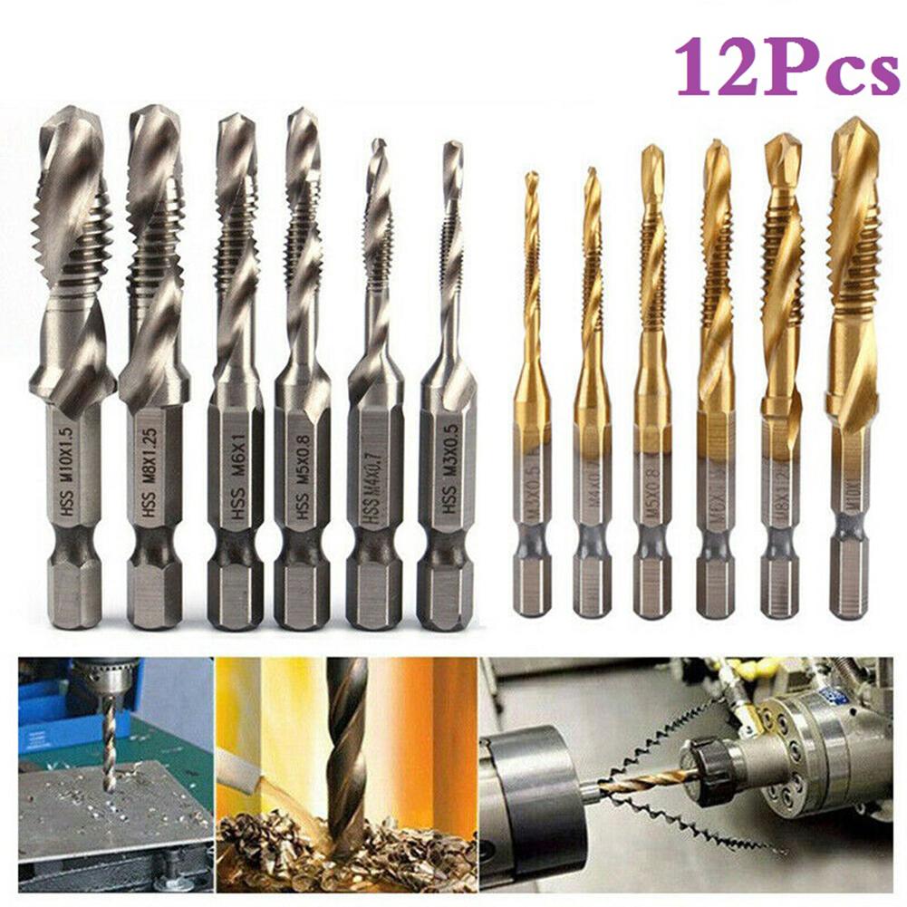 (🔥ON SALE AT 50%OFF)6 Piece Metric Thread Tap Drill Bits Set