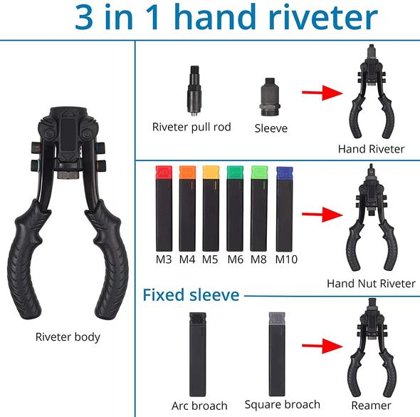 Professional 3 in 1 Heavy Duty Rivet Gun Set🔥Last Day 50% OFF Promotion🔥