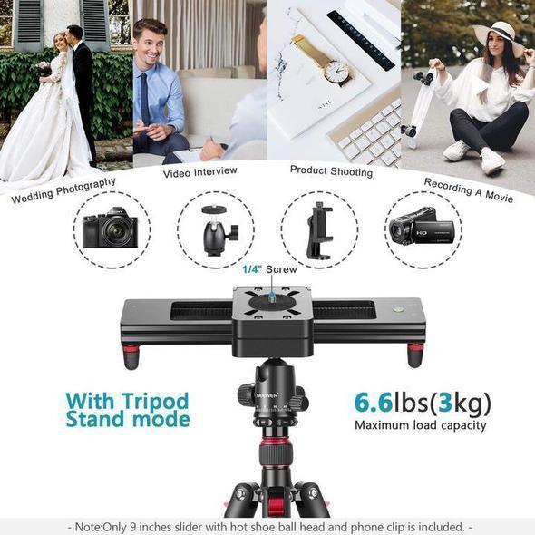 Z-Flex Tilt Head ™ und motorisierter Kameraschieber sowie Panoramakamera-Basishalterung (UNIVERSAL)