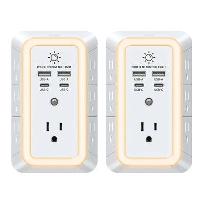 10-in-1 ETL-Certified Surge Protector Power Outlet