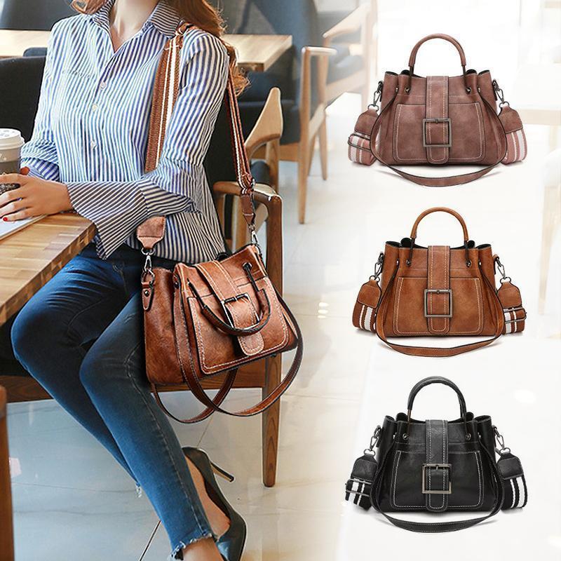 Archaistic bucket bag