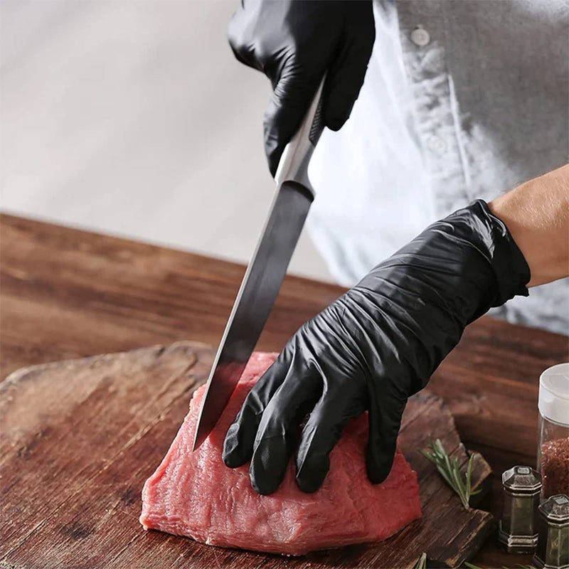 🔥50% OFF🔥100PCS Of Disposable Black Nitrile Gloves