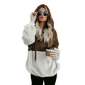 Fluffy hoodie with zipper