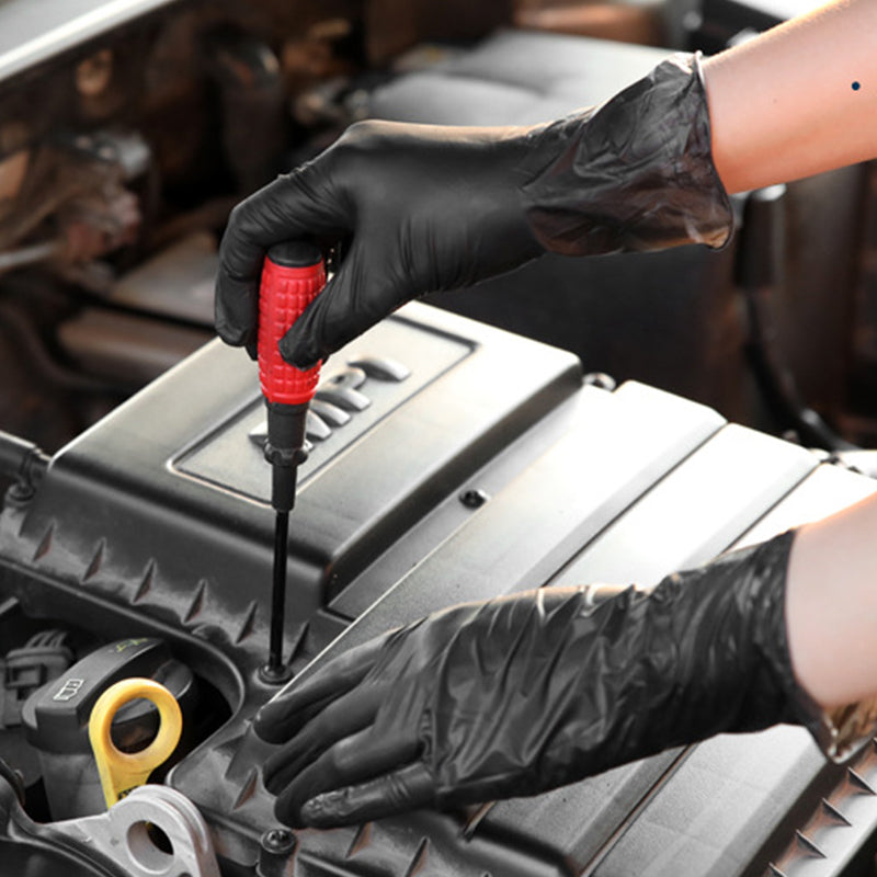 🔥50% OFF🔥100PCS Of Disposable Black Nitrile Gloves