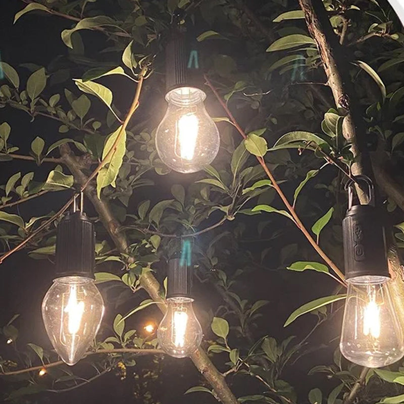 💡 New Outdoor Camping Hanging Type-C Charging Retro Bulb Light