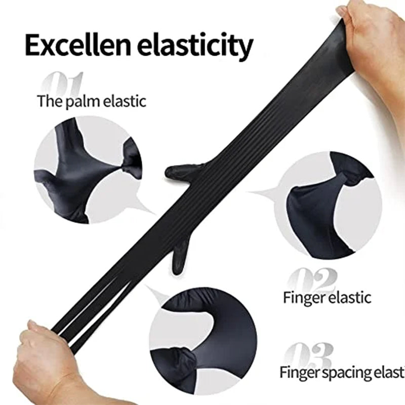 🔥50% OFF🔥100PCS Of Disposable Black Nitrile Gloves