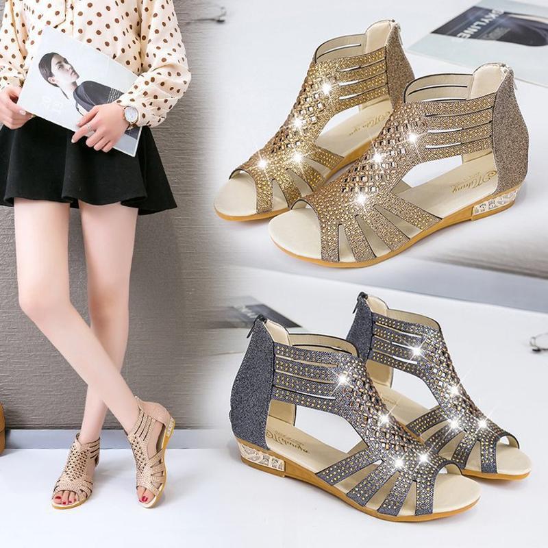 Fish mouth hollow water drill sandals