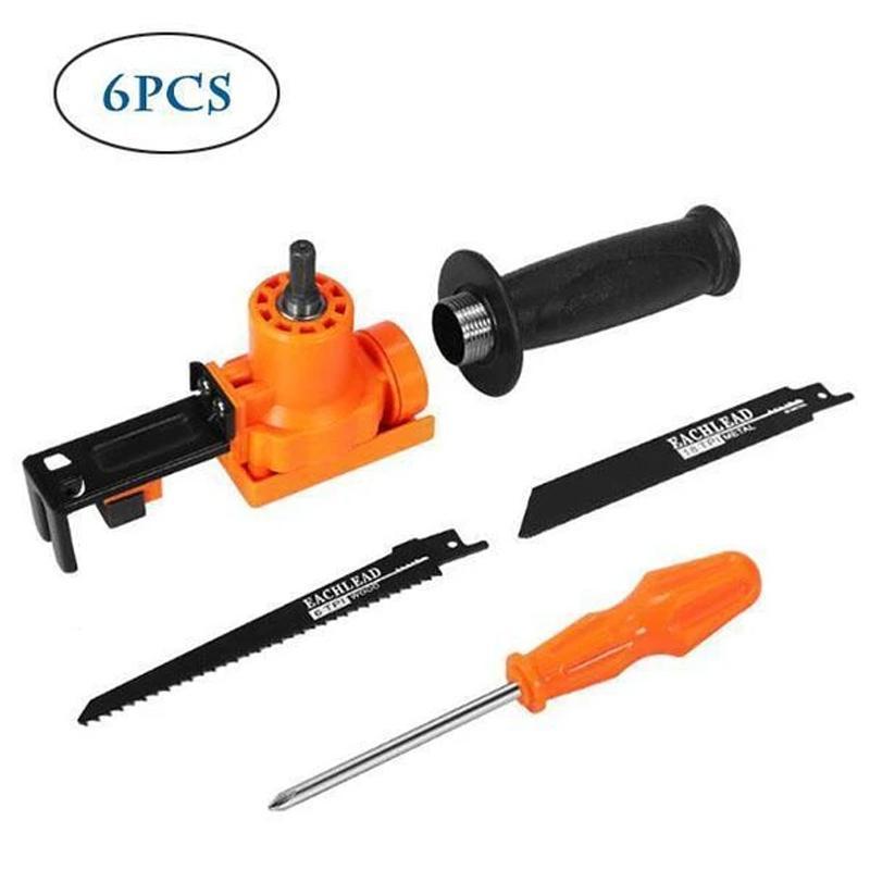 6-Piece Electric Drill Reciprocating Saw Set