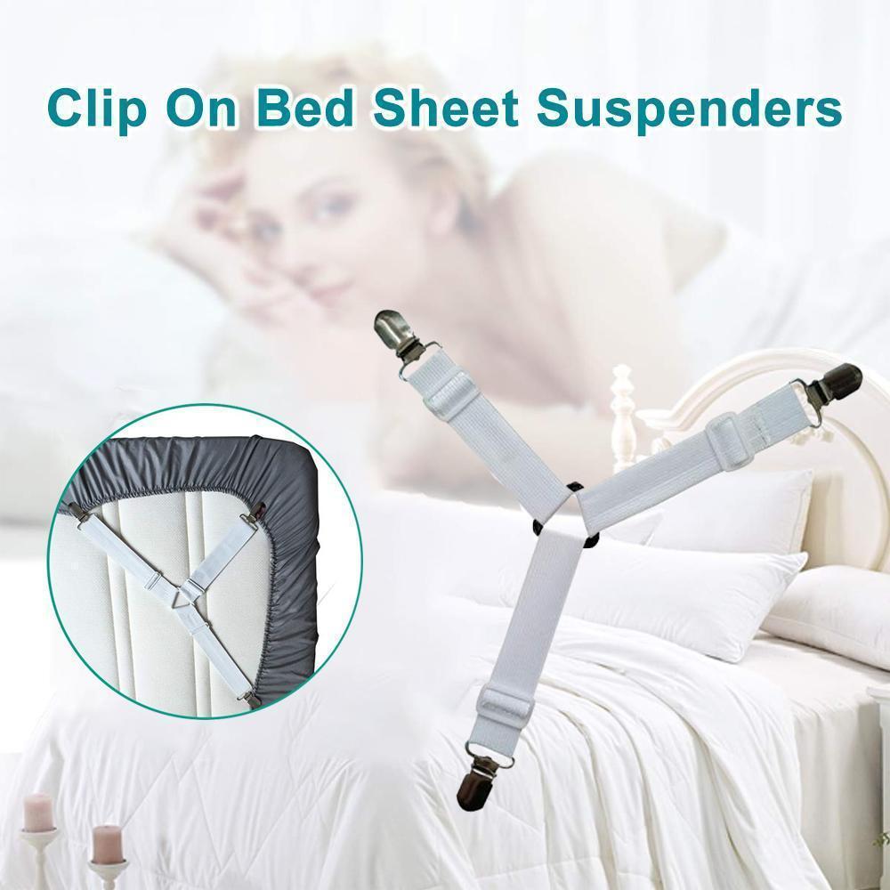 Flatty Elastic Bed Sheet Clip  (4pcs)