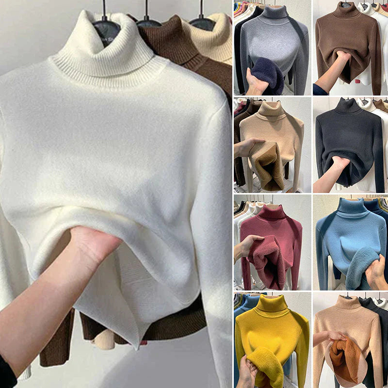 🎁New Year Sale-50% OFF🎁Winter Fleece Thick Knitted Bottoming Sweater(Buy 2 Free Shipping Today!)