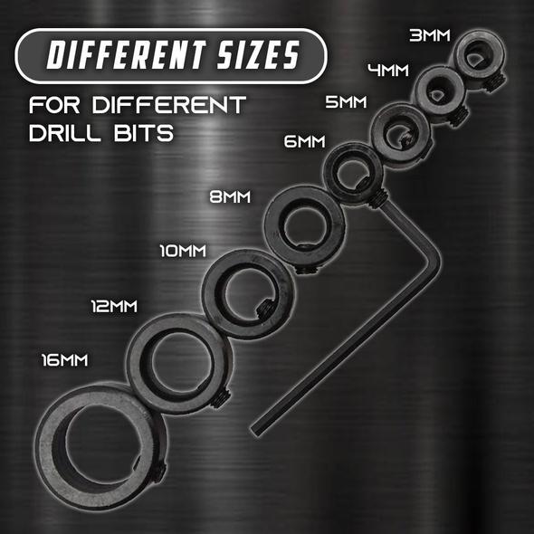 Drill Bit Depth Stop Collar Set