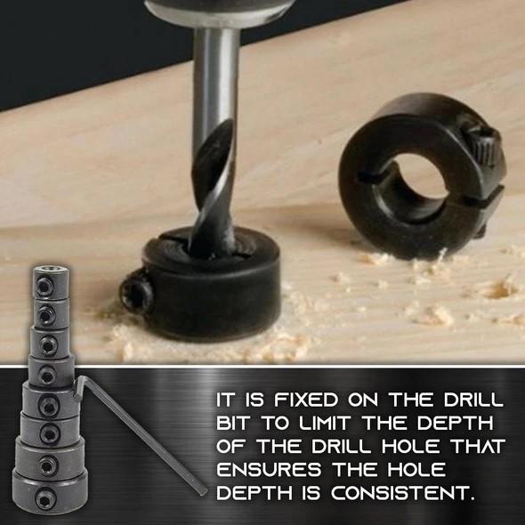 Drill Bit Depth Stop Collar Set