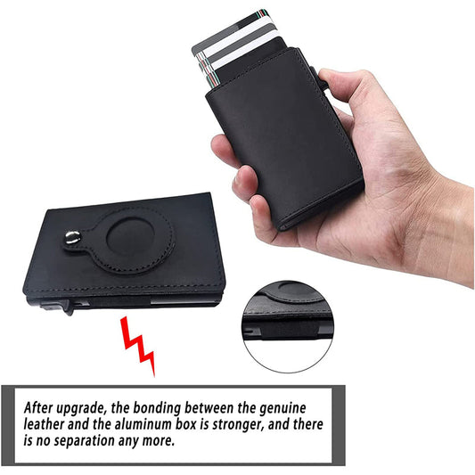 Multifunctional Wallet with Apple AirTag Case Cover Smart Anti-lost RFID Wallet