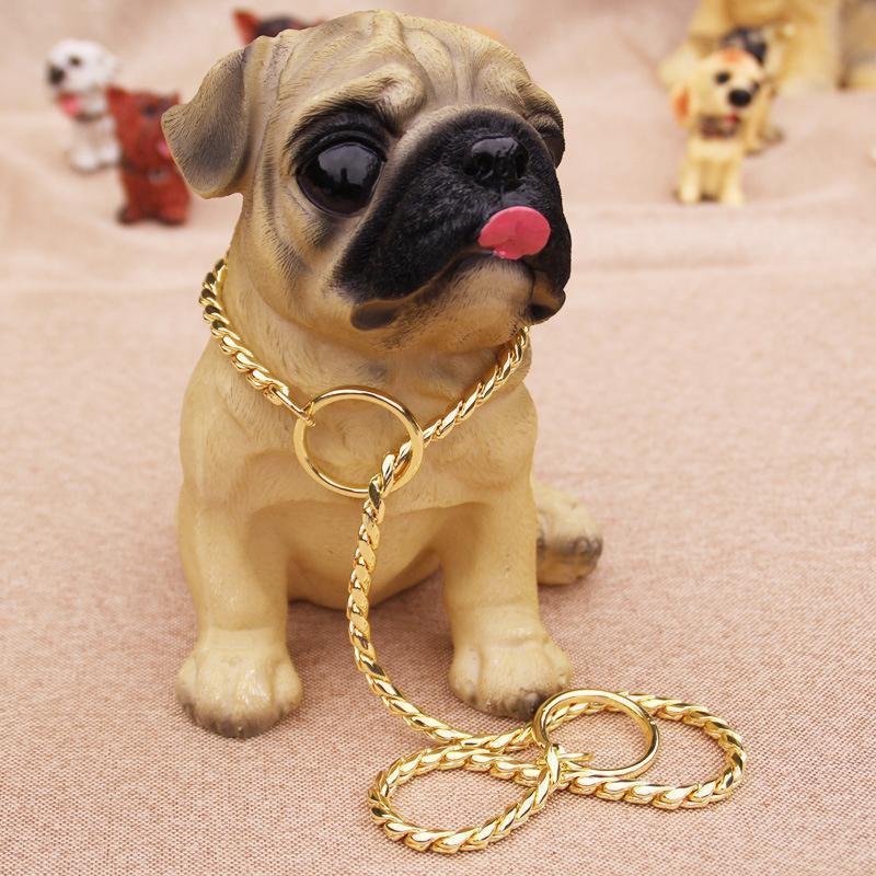 Dog Training Collars Snake P Choke Metal Slip Chain
