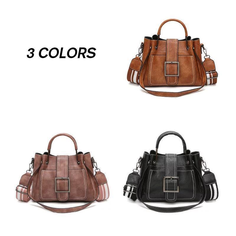 Archaistic bucket bag