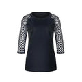 Lace Stitching Round Neck Cropped T-Shirt