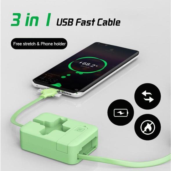🎁CHRISTMAS SALE-50% OFF🎁4-in-1 Data Cable Phone Stand