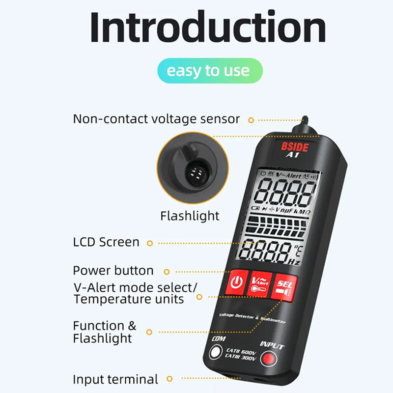 🔥New Year Sale - 50% Off🔥A1 Fully Automatic Anti-Burn Intelligent Digital Multimeter