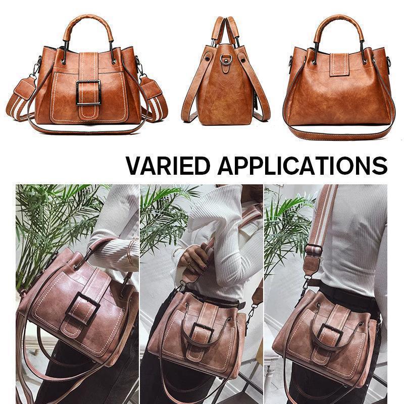Archaistic bucket bag