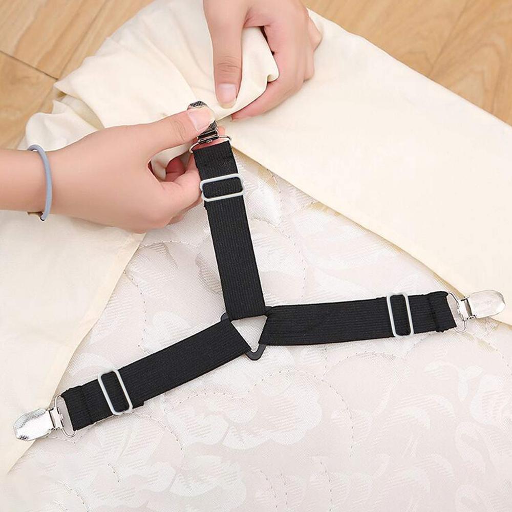 Flatty Elastic Bed Sheet Clip  (4pcs)