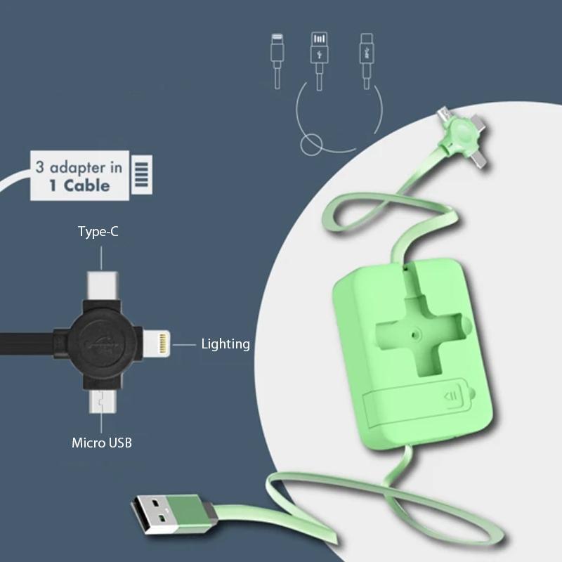 🎉CHRISTMAS SALE-50% O🎉4-in-1 Data Cable Phone Stand