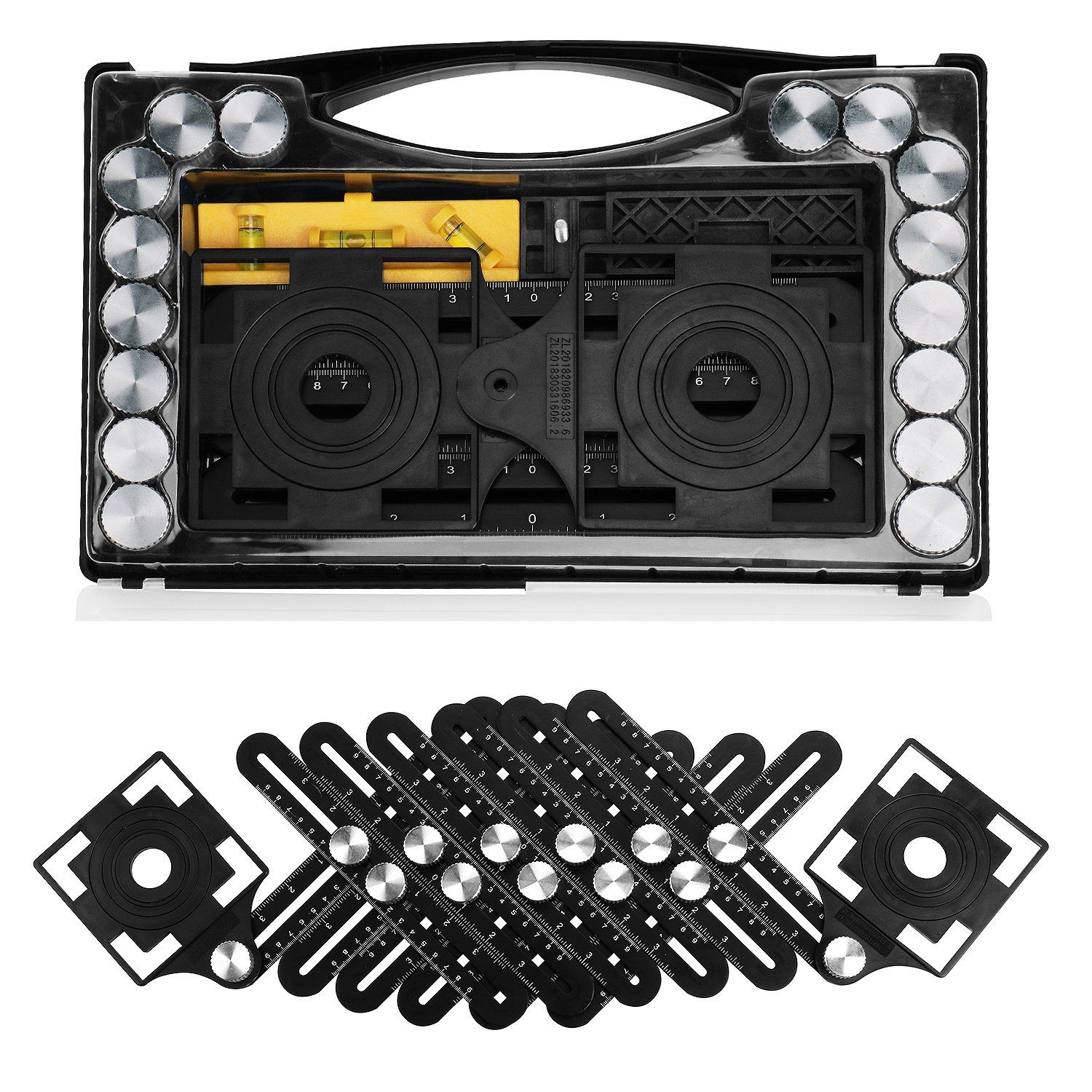 Six/Twelve-Sided Aluminum Alloy Angle Measuring Tool