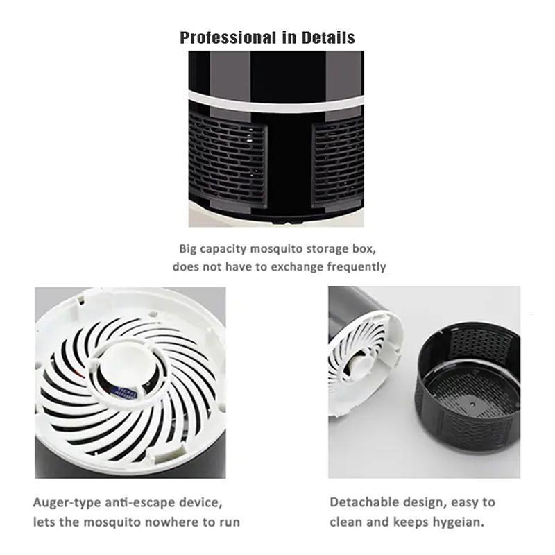 Mosquito And Flies Killer Trap - Suction Fan, No Zapper, Child Safe - Suitable For Outdoor,Indoor
