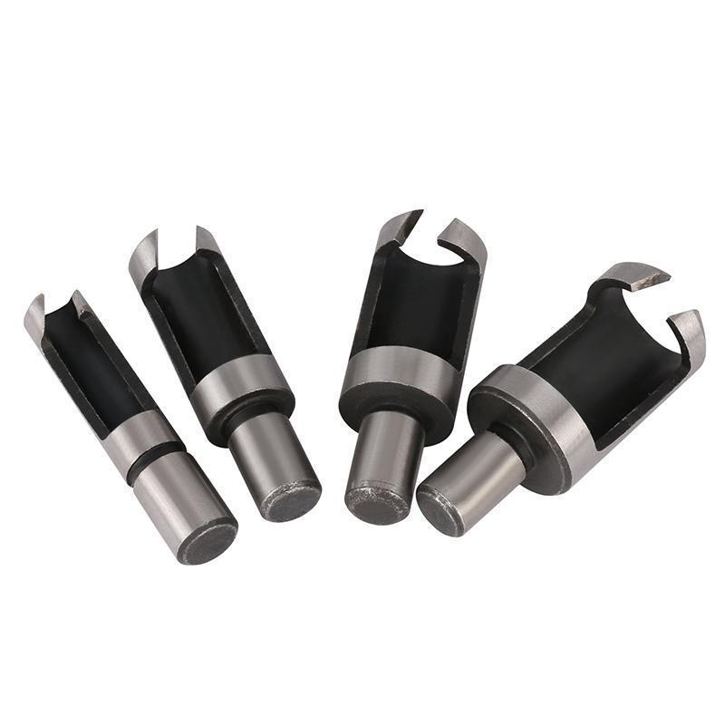 8 PCS Carbon Steel Plug Cutter Drill Bit Set(1/4'' ,3/8'' ,1/2'' ,5/8'')