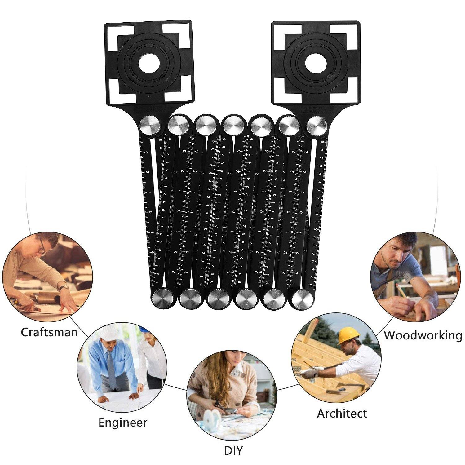 Six/Twelve-Sided Aluminum Alloy Angle Measuring Tool