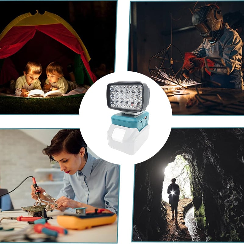 （Batteries not included）Lithium Battery LED Work Light