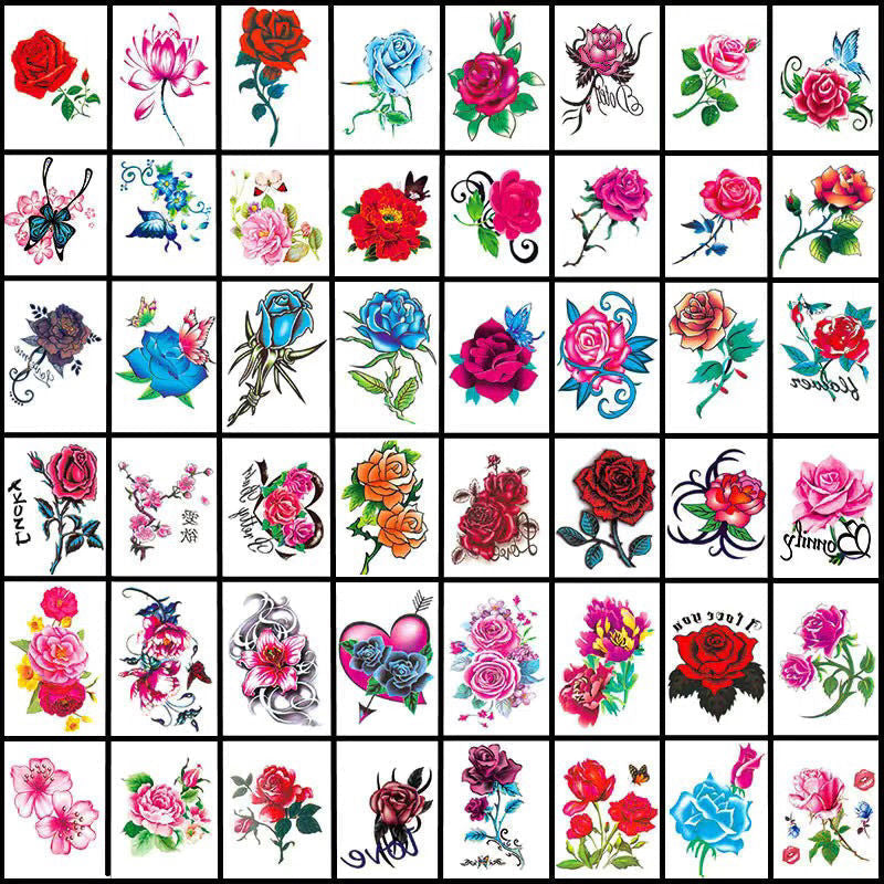 Trendy 3D Tattoo Stickers 50 PCS