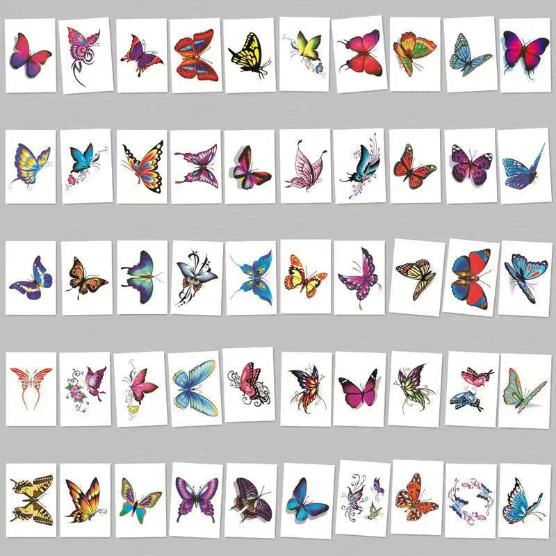 Trendy 3D Tattoo Stickers 50 PCS