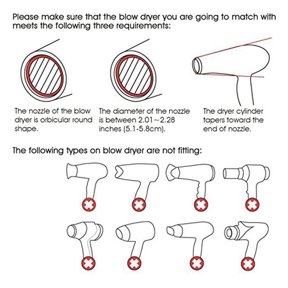 Hair Dryer Diffuser for Curly Wavy Permed Hair (Rose)