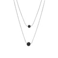 Lava Stone Pendant Essential Oil Diffuser Multilayer Necklace