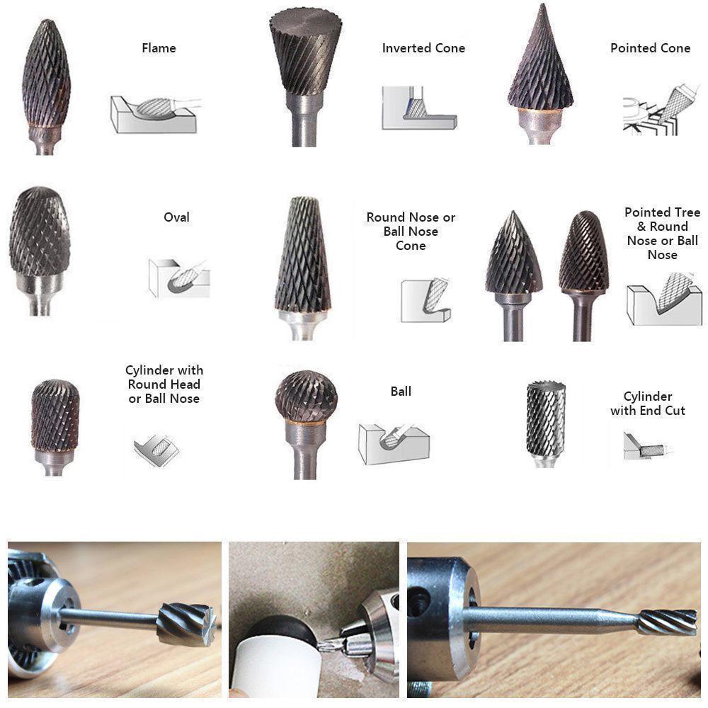 10pcs Double Cut Carbide Rotary Burr Set🔥🔥🔥