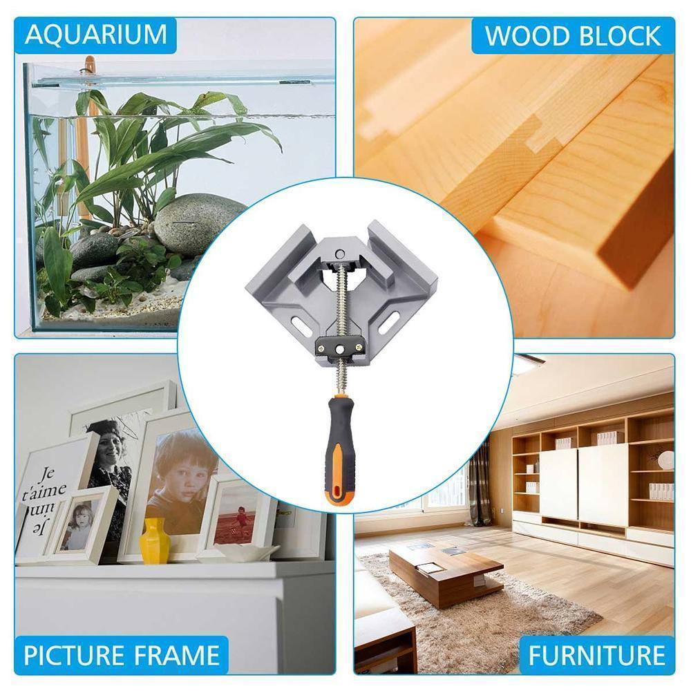 90 Degree Right Angle Clamp Woodworking Adjustable Bench Vise Tool