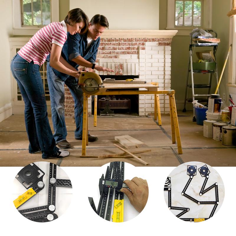 Six/Twelve-Sided Aluminum Alloy Angle Measuring Tool