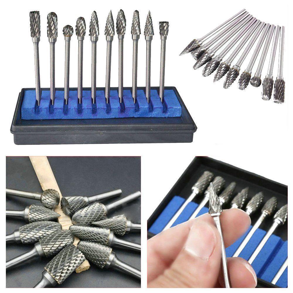 10pcs Double Cut Carbide Rotary Burr Set🔥🔥🔥