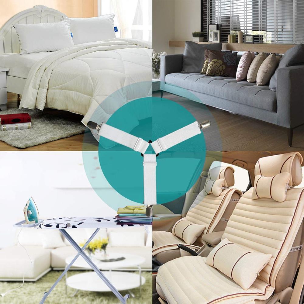 Flatty Elastic Bed Sheet Clip  (4pcs)